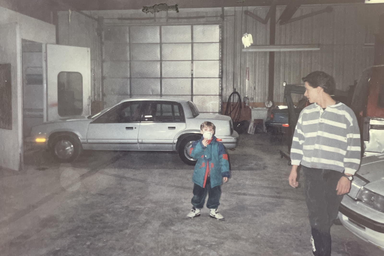 A young Matt Penacho on the shop floor at Mike's Auto Body